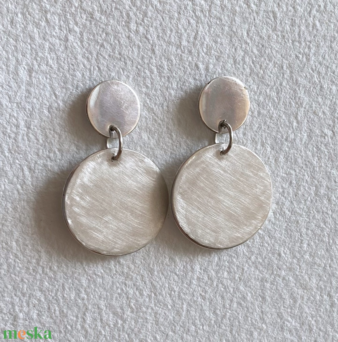 Ezüst fülbevaló - ékszer - fülbevaló - lógó fülbevaló - Meska.hu