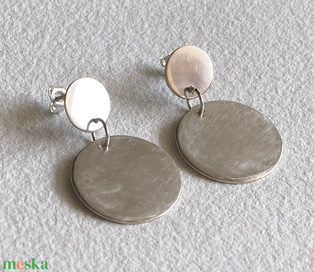 Ezüst fülbevaló - ékszer - fülbevaló - lógó fülbevaló - Meska.hu