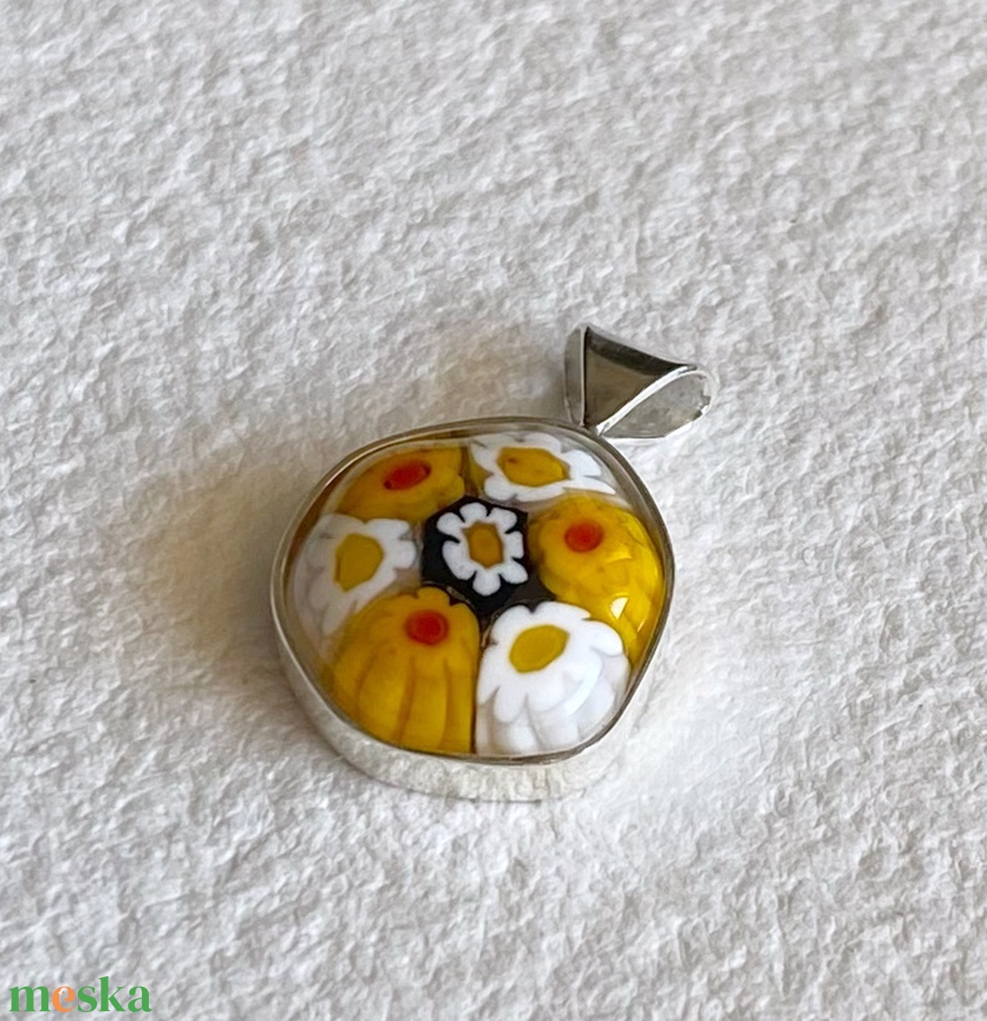 Millefiori ezüst medál - ékszer - nyaklánc - medál - Meska.hu Millefiori ezüst medál - ékszer - nyaklánc - medál - Meska.hu