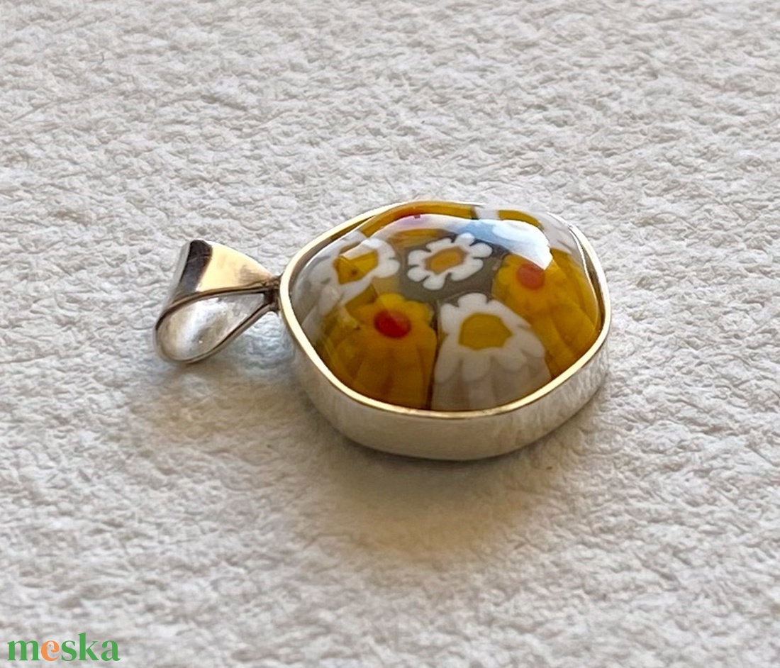 Millefiori ezüst medál - ékszer - nyaklánc - medál - Meska.hu Millefiori ezüst medál - ékszer - nyaklánc - medál - Meska.hu