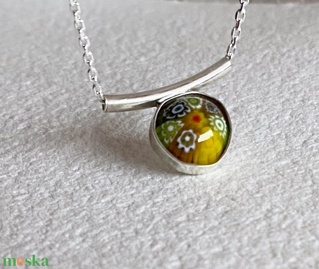 Millefiori ezüst medál nyaklánccal - ékszer - nyaklánc - medál - Meska.hu Millefiori ezüst medál nyaklánccal - ékszer - nyaklánc - medál - Meska.hu