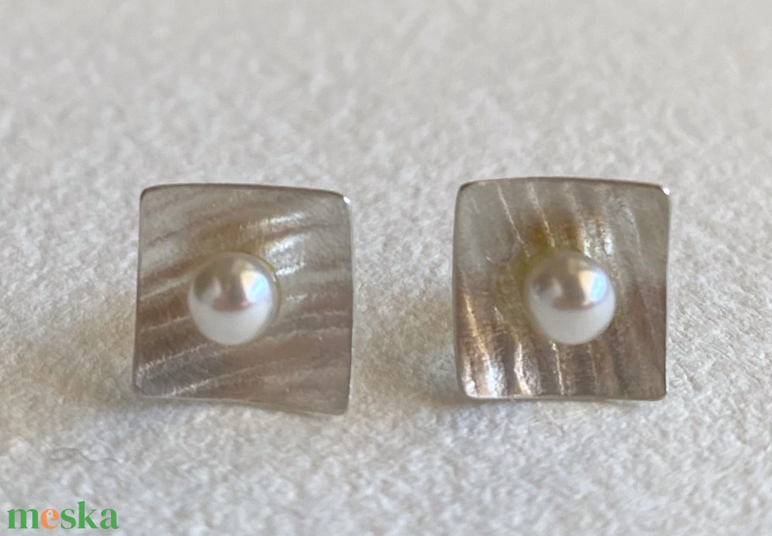 Swarovski - ezüst bedugós fülbevaló  - ékszer - fülbevaló - pötty fülbevaló - Meska.hu