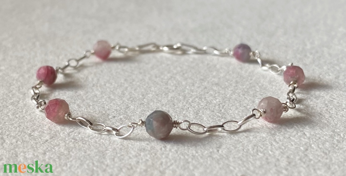 Turmalin karkötő - ékszer - karkötő - gyöngyös karkötő - Meska.hu