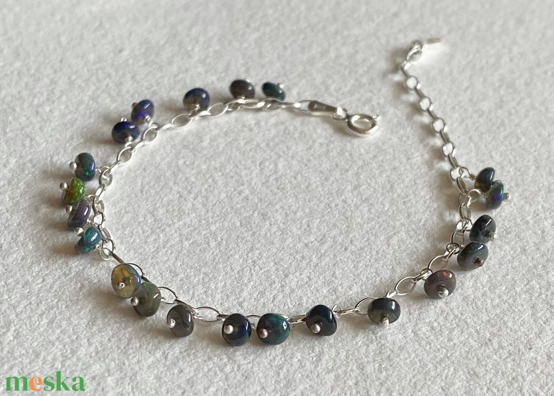 Karkötő opállal - ékszer - karkötő - gyöngyös karkötő - Meska.hu