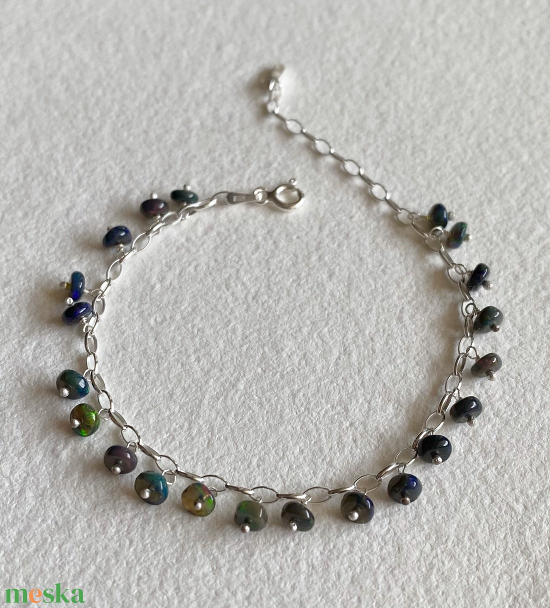 Karkötő opállal - ékszer - karkötő - gyöngyös karkötő - Meska.hu