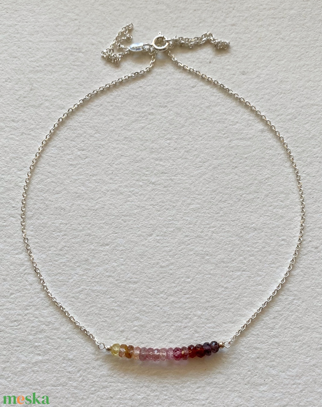 Spinell ezüst nyaklánc - ékszer - nyaklánc - medálos nyaklánc - Meska.hu