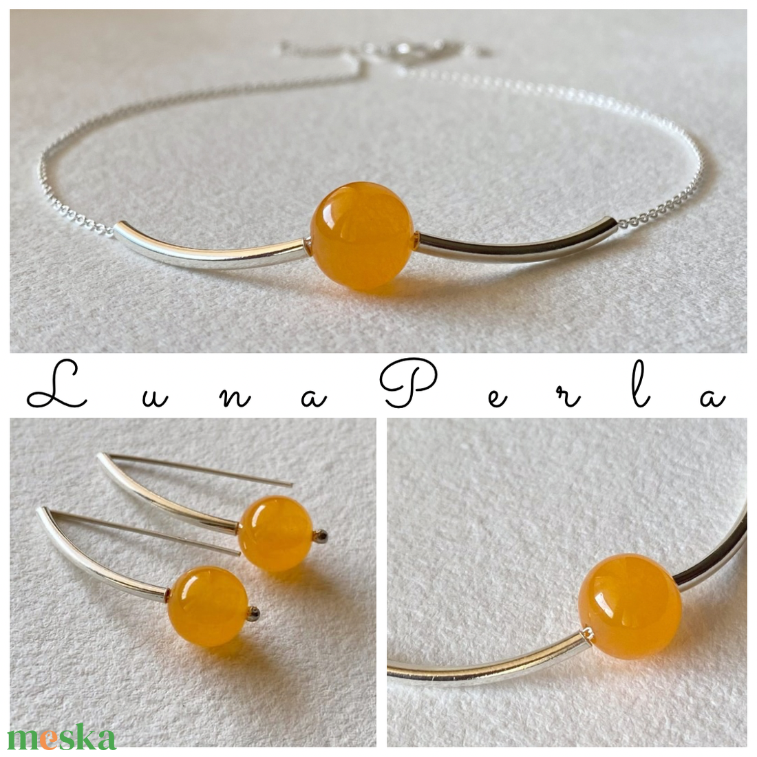 Kalcedon szett - ékszer - ékszerszett - Meska.hu