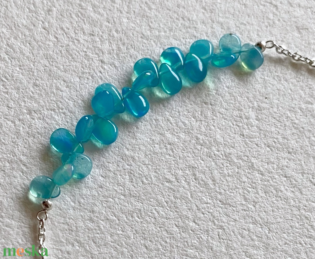 Nyaklánc opállal - ékszer - nyaklánc - gyöngyös nyaklánc - Meska.hu