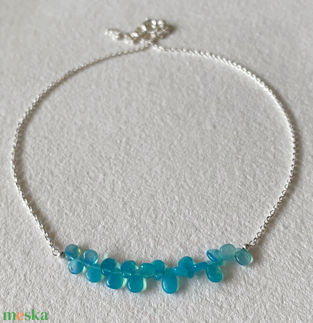 Nyaklánc opállal - ékszer - nyaklánc - gyöngyös nyaklánc - Meska.hu