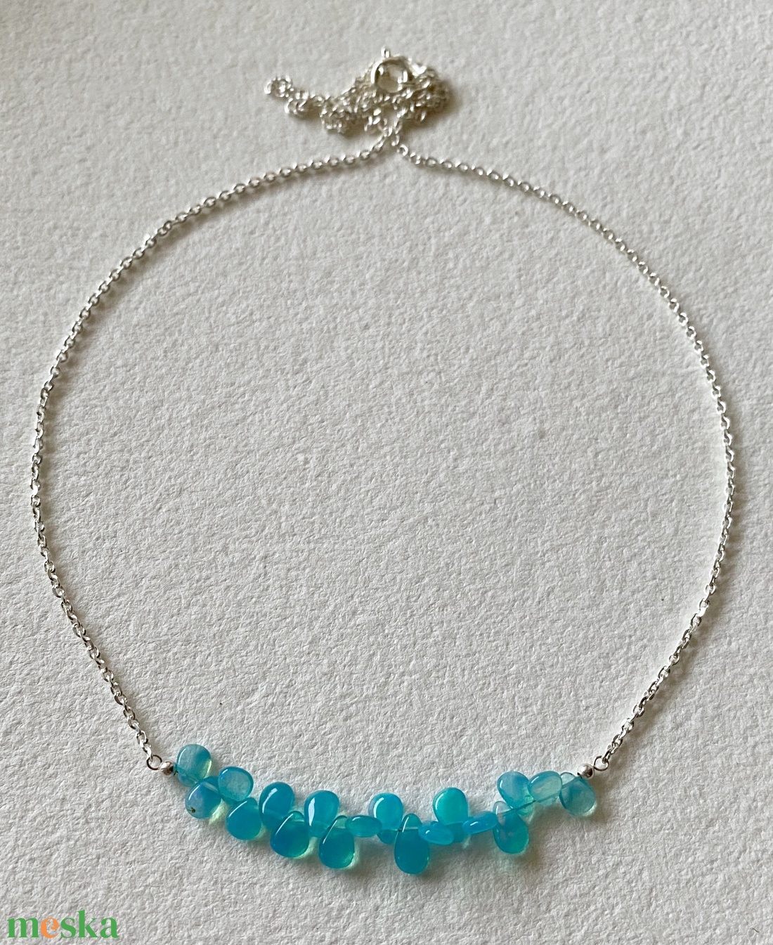 Nyaklánc opállal - ékszer - nyaklánc - gyöngyös nyaklánc - Meska.hu