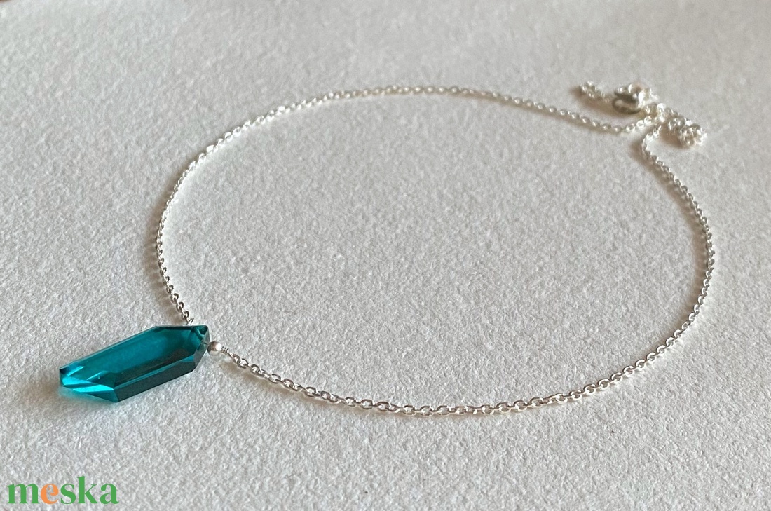 Minimál nyaklánc apatittal - ékszer - nyaklánc - gyöngyös nyaklánc - Meska.hu