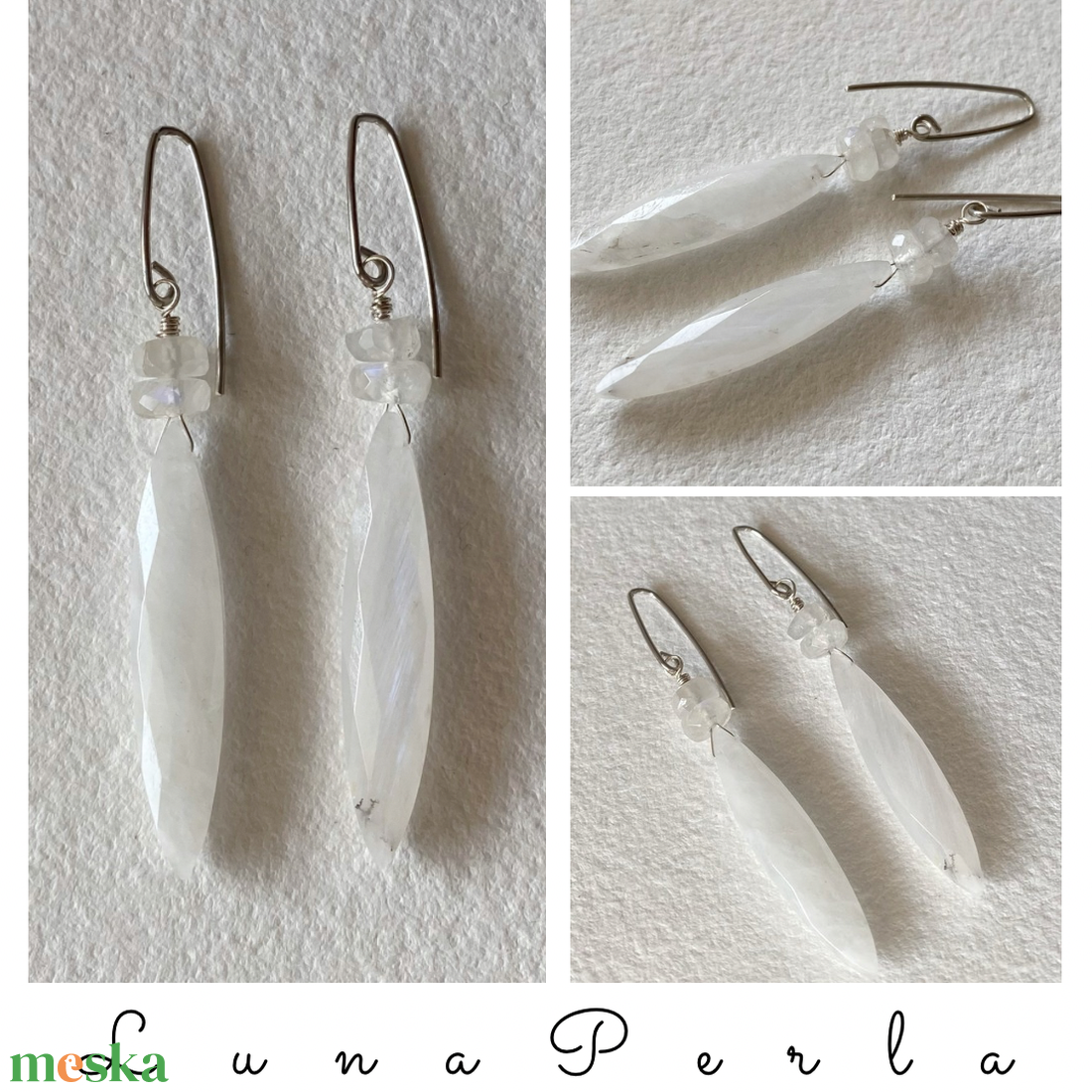 Holdkő fülbevaló - ékszer - fülbevaló - lógó fülbevaló - Meska.hu