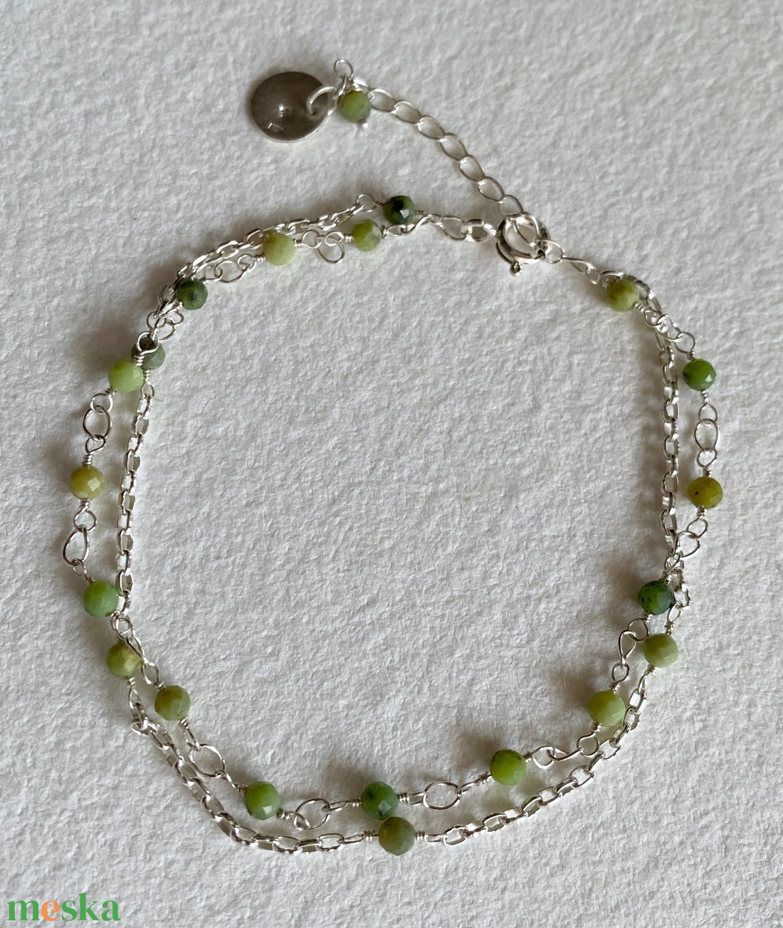 Karkötő opállal - ékszer - karkötő - gyöngyös karkötő - Meska.hu