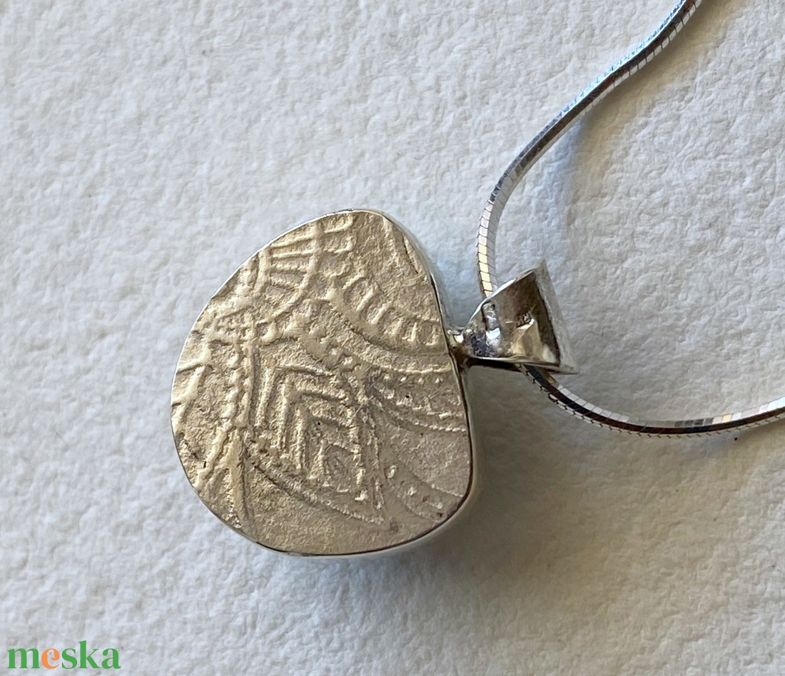 Larimár ezüst medál nyaklánccal - ékszer - nyaklánc - medál - Meska.hu