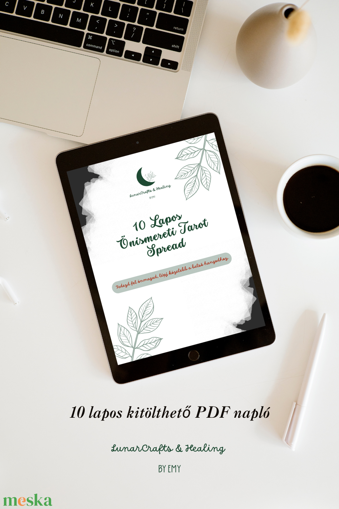 Önismereti Tarot Spread  10 lapos kitölthető és nyomtatható PDF napló - művészet - grafika & illusztráció - digitális - Meska.hu