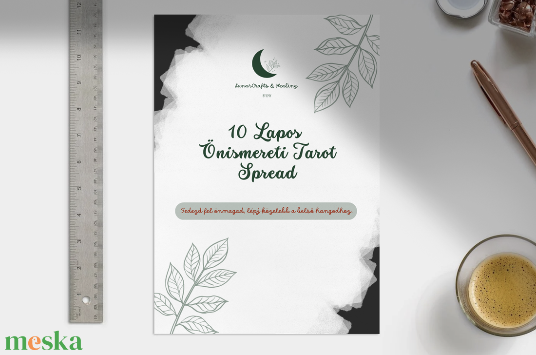 Önismereti Tarot Spread  10 lapos kitölthető és nyomtatható PDF napló - művészet - grafika & illusztráció - digitális - Meska.hu