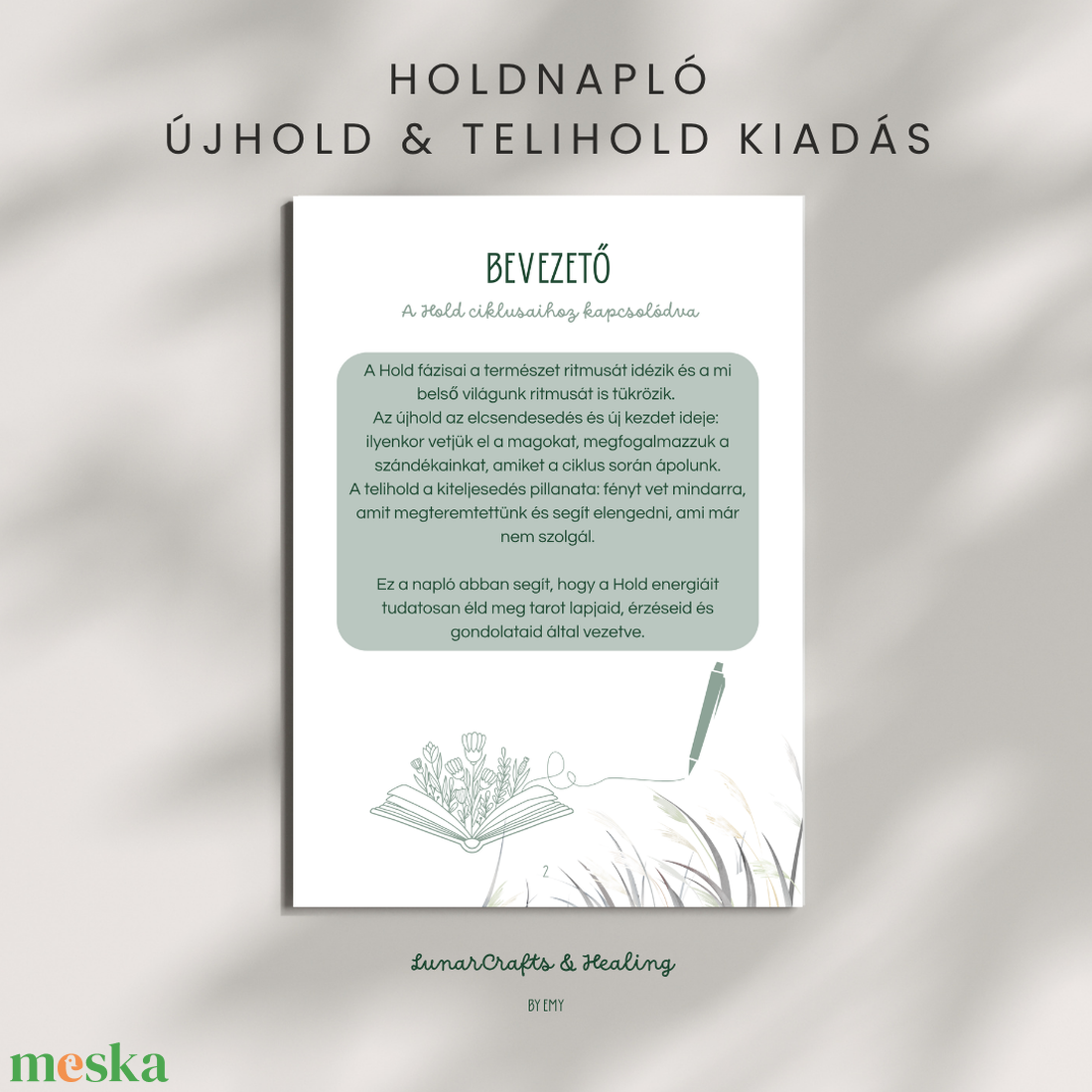 Holdnapló � Újhold és Telihold Kiadás / Kitölthető és Nyomtatható PDF / Önismereti és Tarot Napló - művészet - grafika & illusztráció - digitális - Meska.hu
