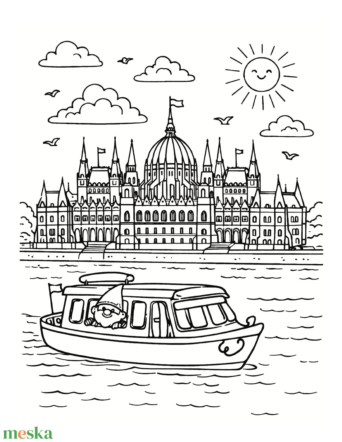 Budapest kifestőkönyv Gombival a kis törpével � letölthető PDF gyerekeknek - otthon & életmód - papír, írószer - színező - Meska.hu