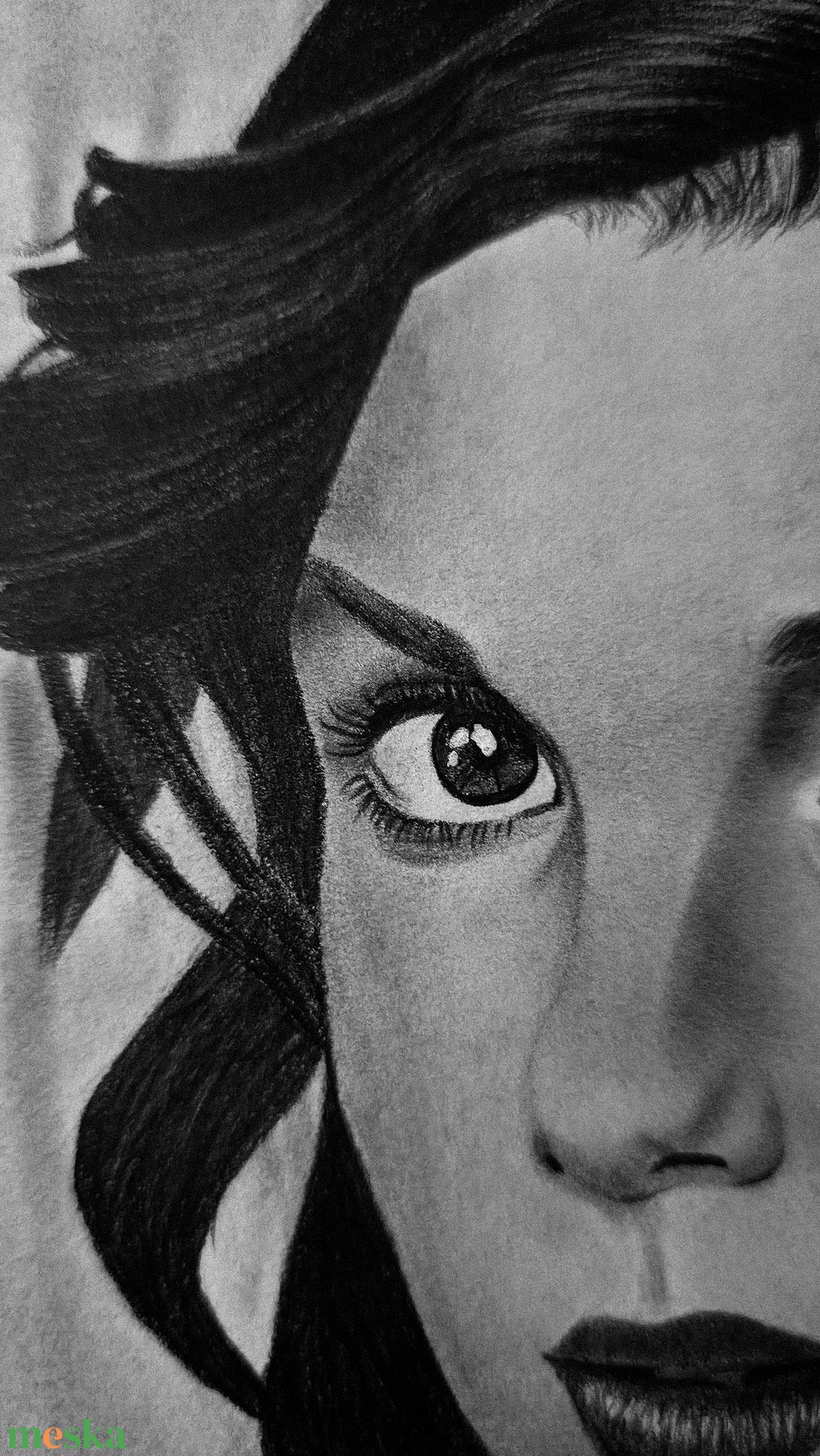 Millie Bobby Brown A/4-es méretű portré rajz - művészet - grafika & illusztráció - ceruzarajz - Meska.hu