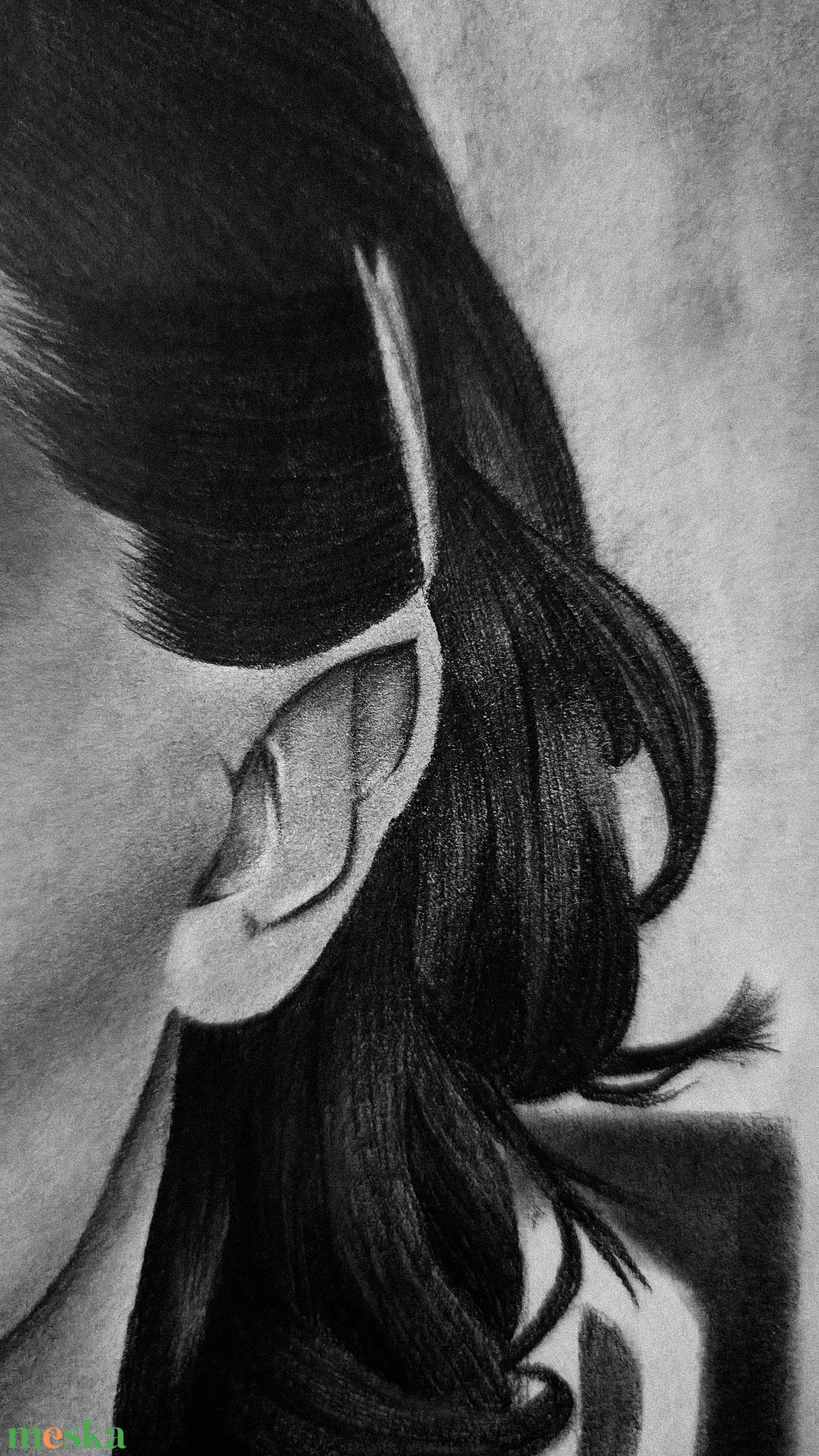 Millie Bobby Brown A/4-es méretű portré rajz - művészet - grafika & illusztráció - ceruzarajz - Meska.hu