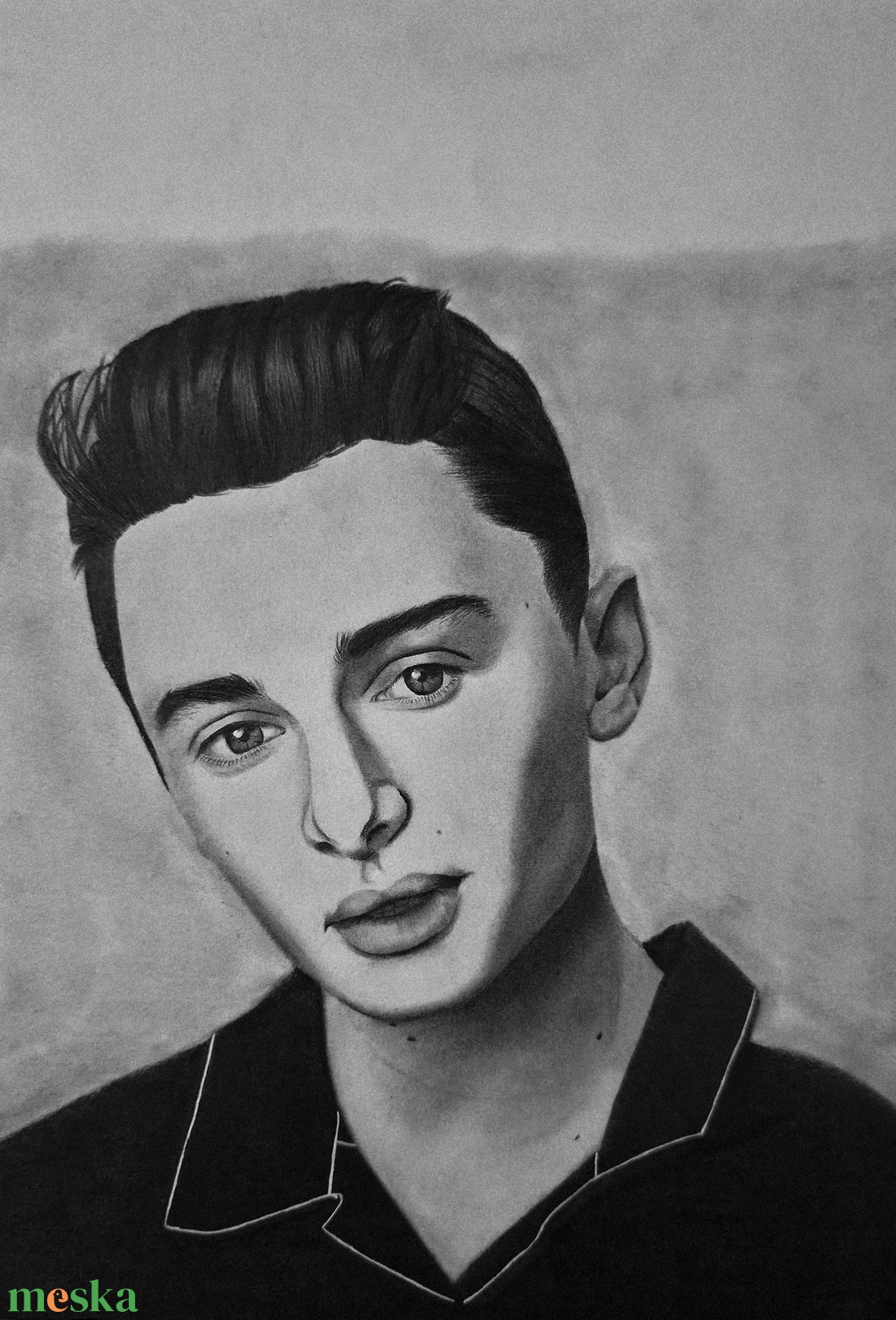 Noah Schnapp A/4-es méretű portrérajz - művészet - grafika & illusztráció - ceruzarajz - Meska.hu