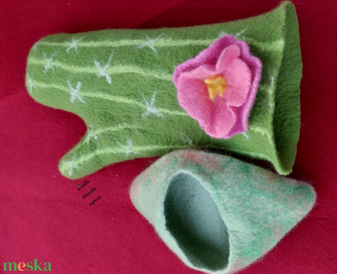 Kaktusz edényfogó szett - otthon & életmód - konyhafelszerelés, tálalás - konyhai textil - edényfogó & edényfedő - Meska.hu