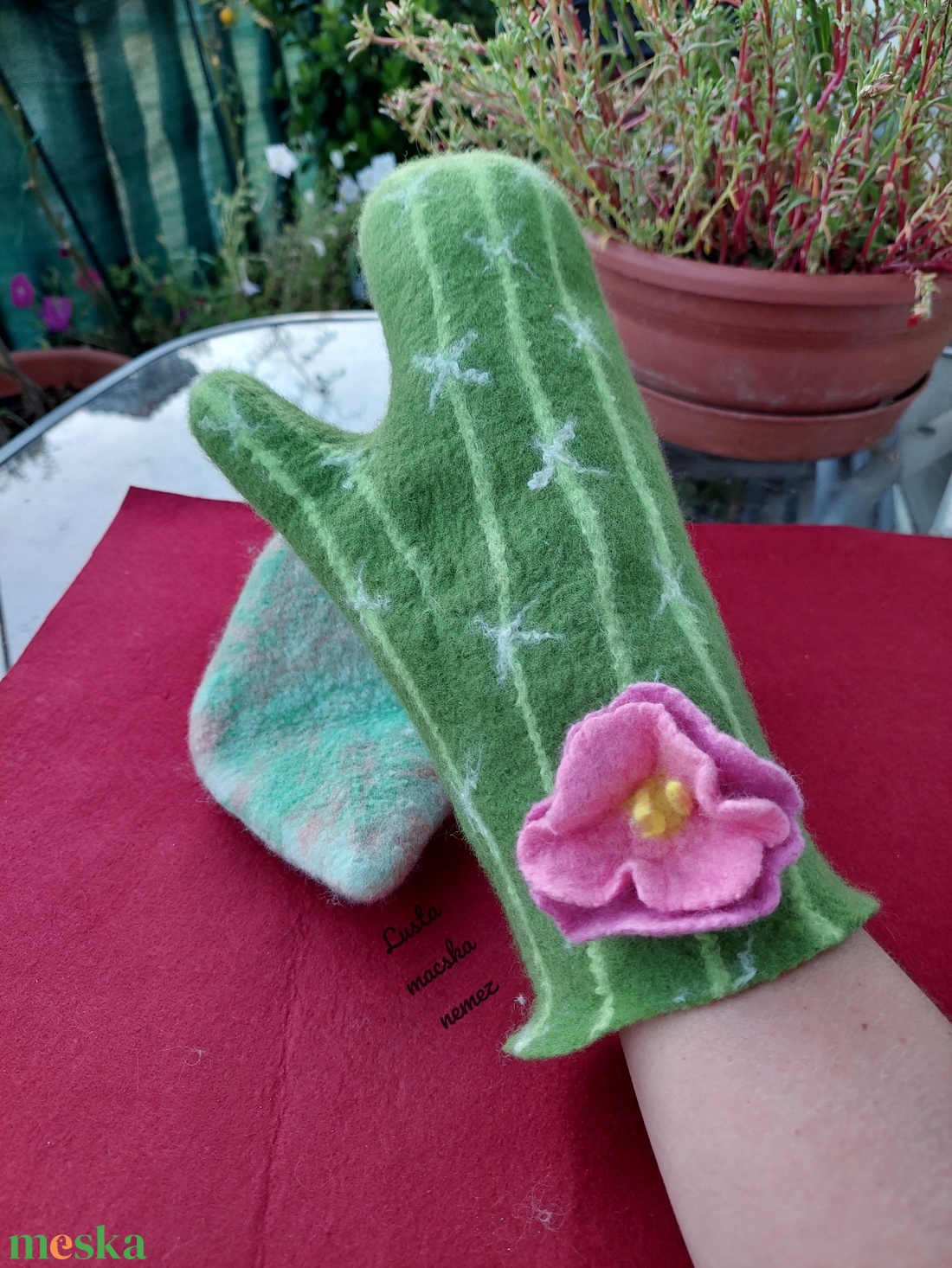 Kaktusz edényfogó szett - otthon & életmód - konyhafelszerelés, tálalás - konyhai textil - edényfogó & edényfedő - Meska.hu