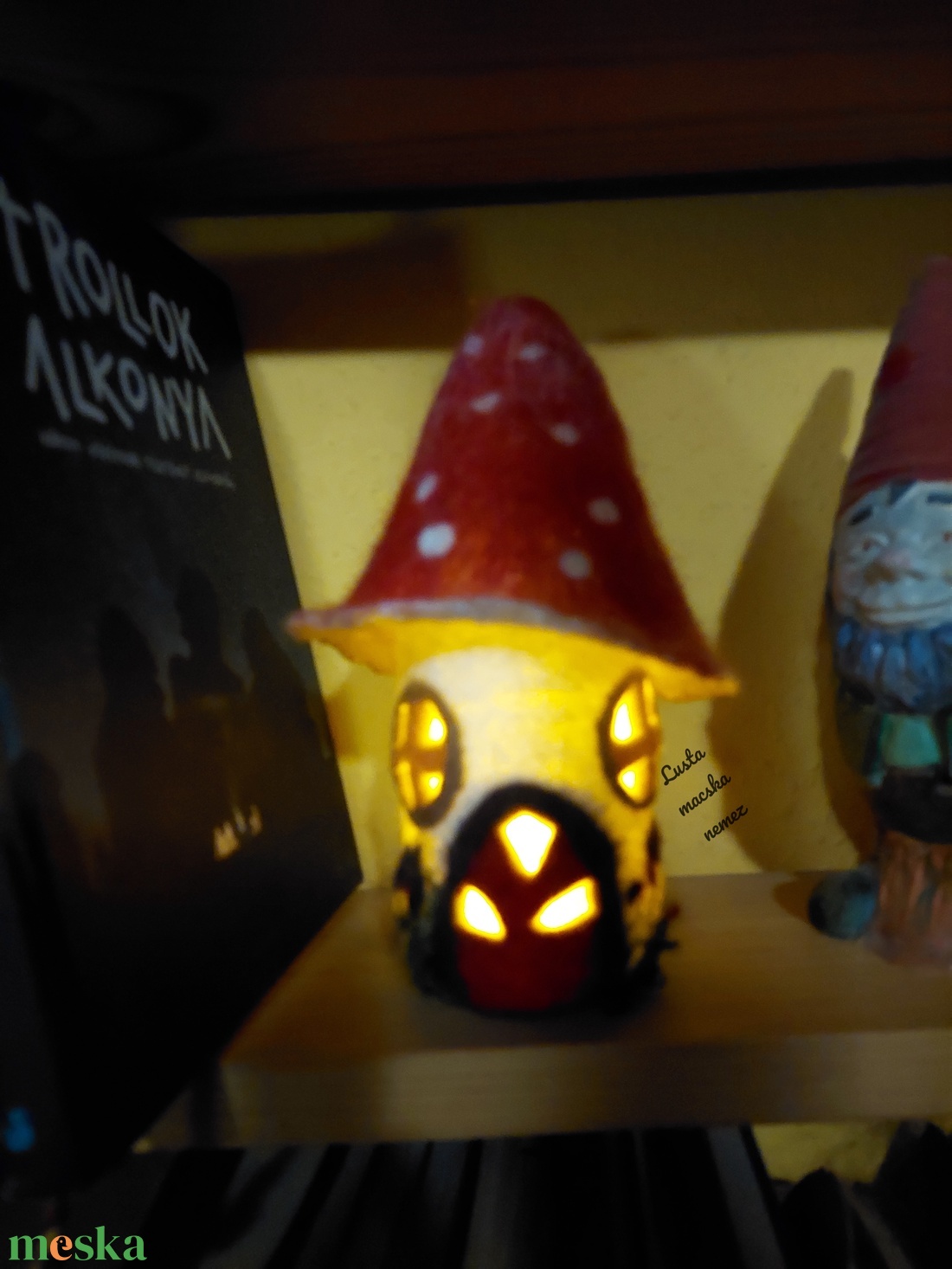 Nemez gombaház lámpás - otthon & életmód - dekoráció - dísztárgy - Meska.hu