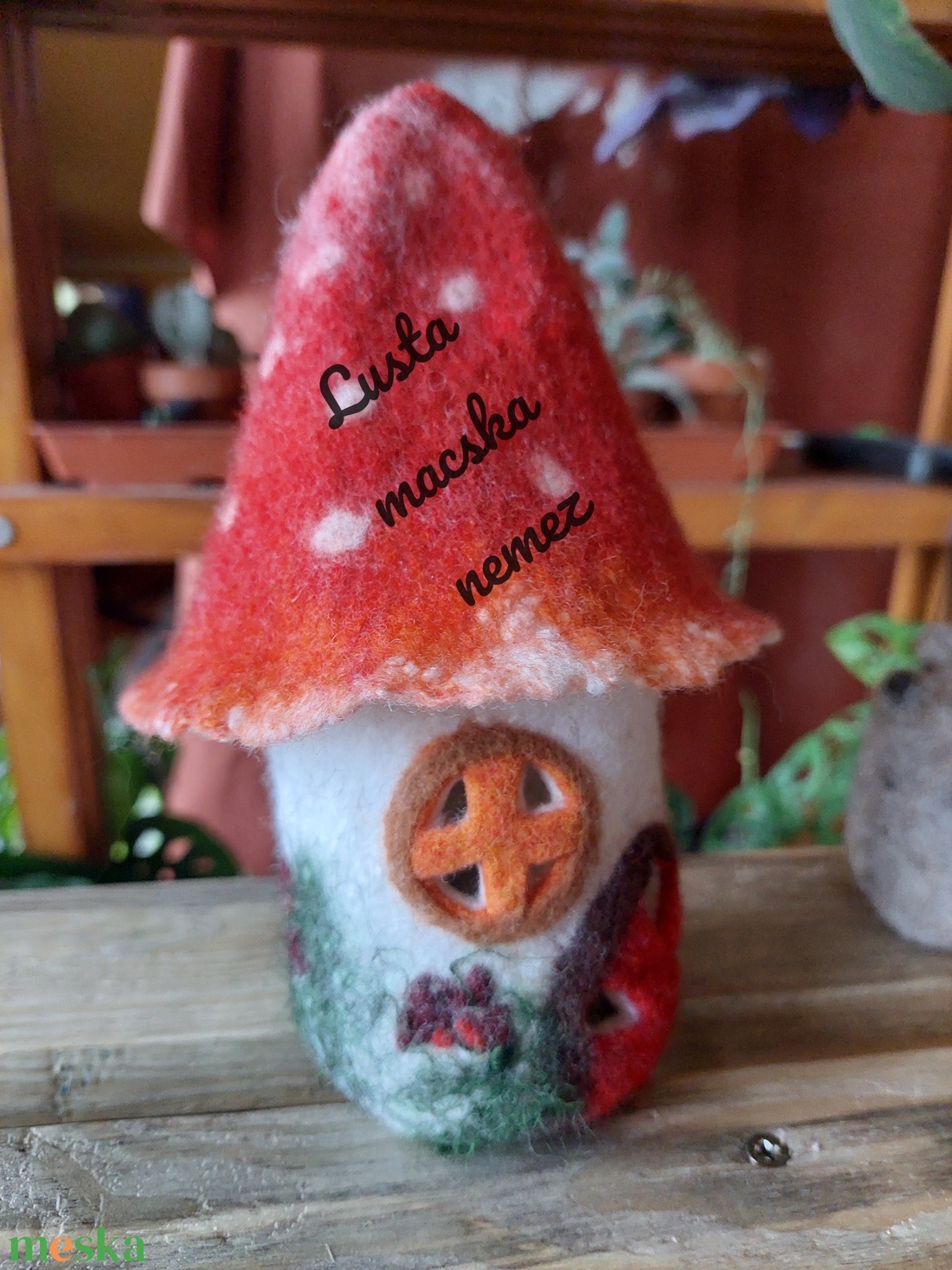 Nemez gombaház lámpás - otthon & életmód - dekoráció - dísztárgy - Meska.hu