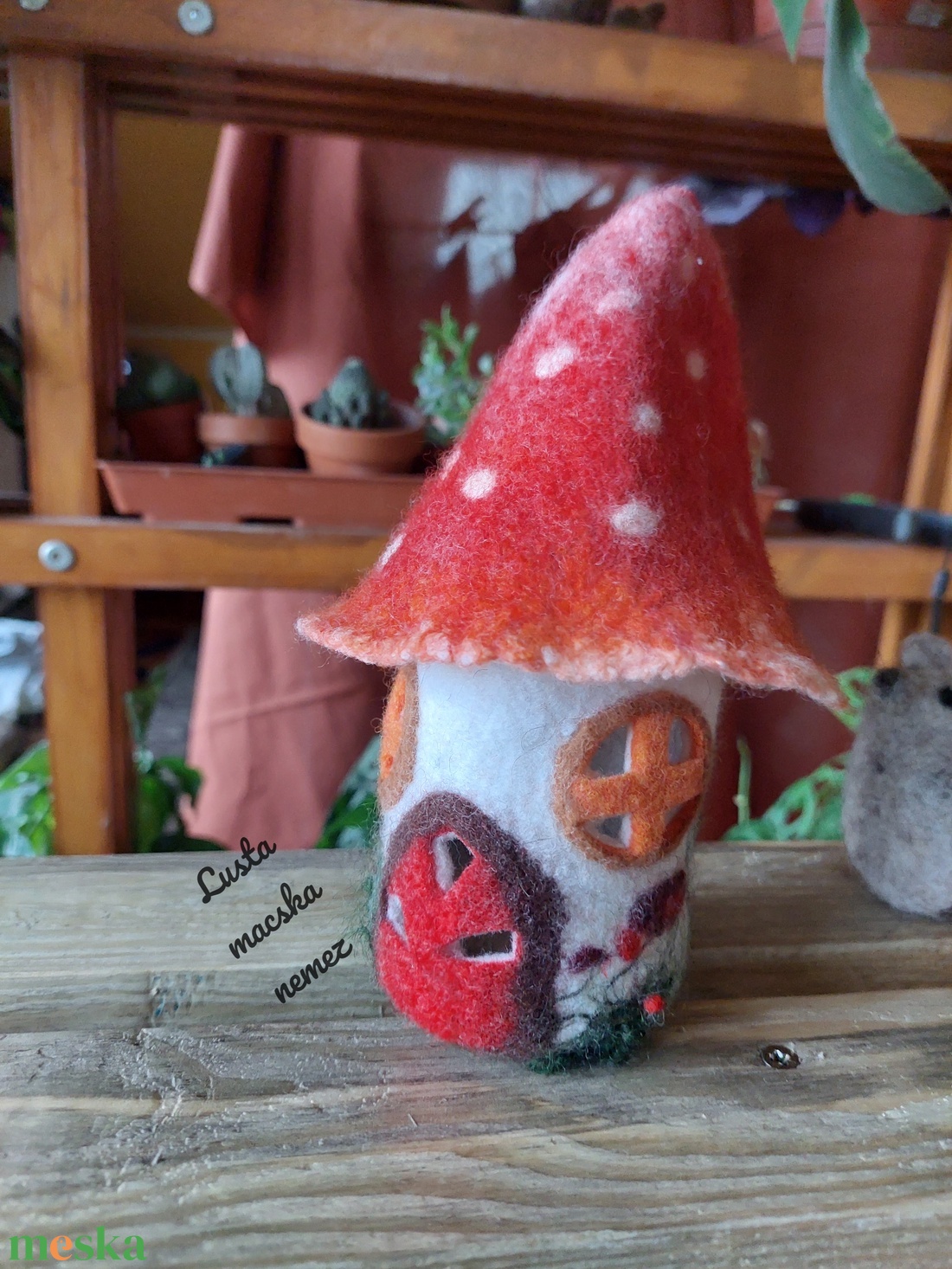 Nemez gombaház lámpás - otthon & életmód - dekoráció - dísztárgy - Meska.hu