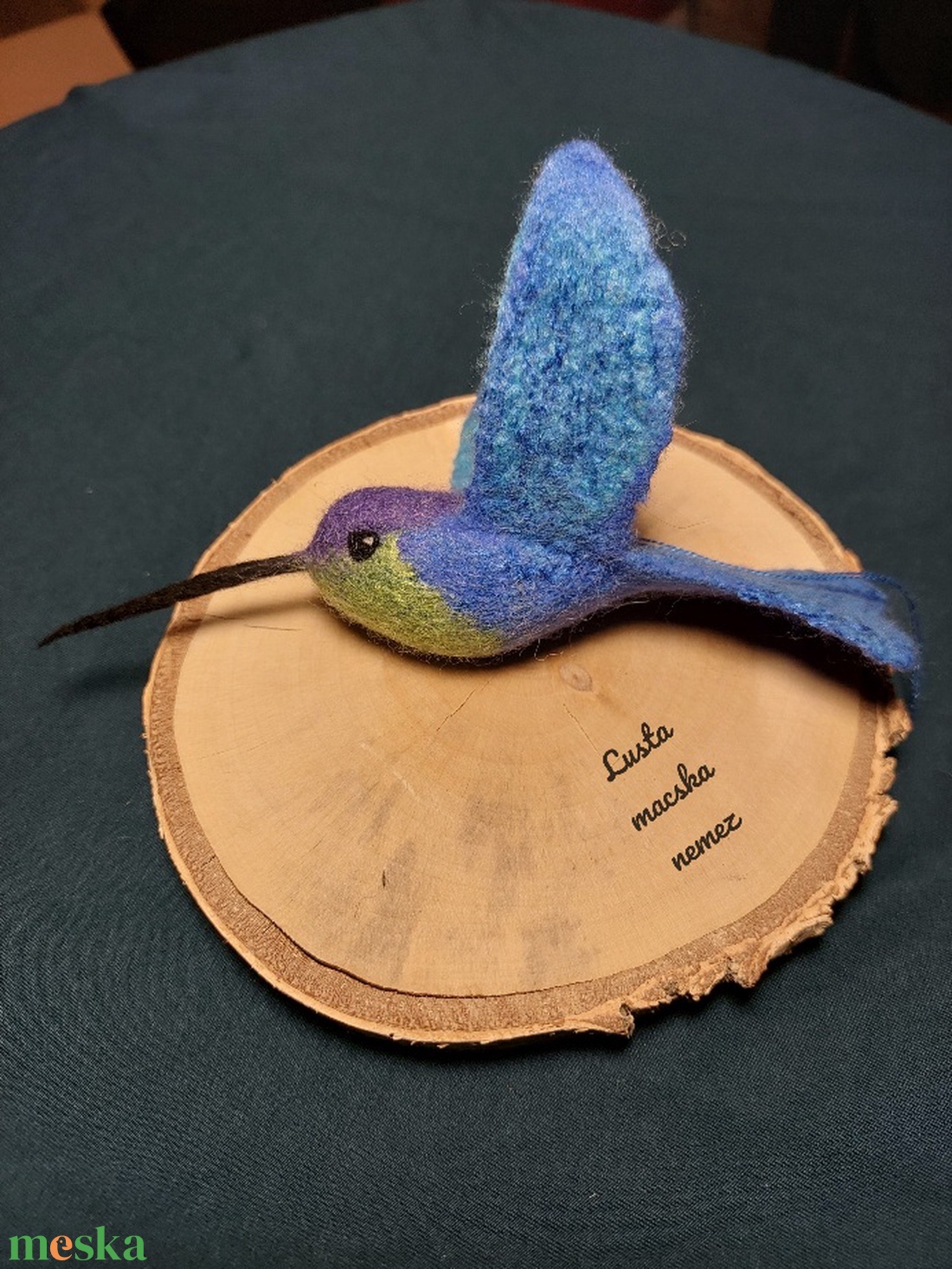 Nemez kolibri kék - otthon & életmód - dekoráció - ajtó- és ablak dekoráció - ablakdísz - Meska.hu