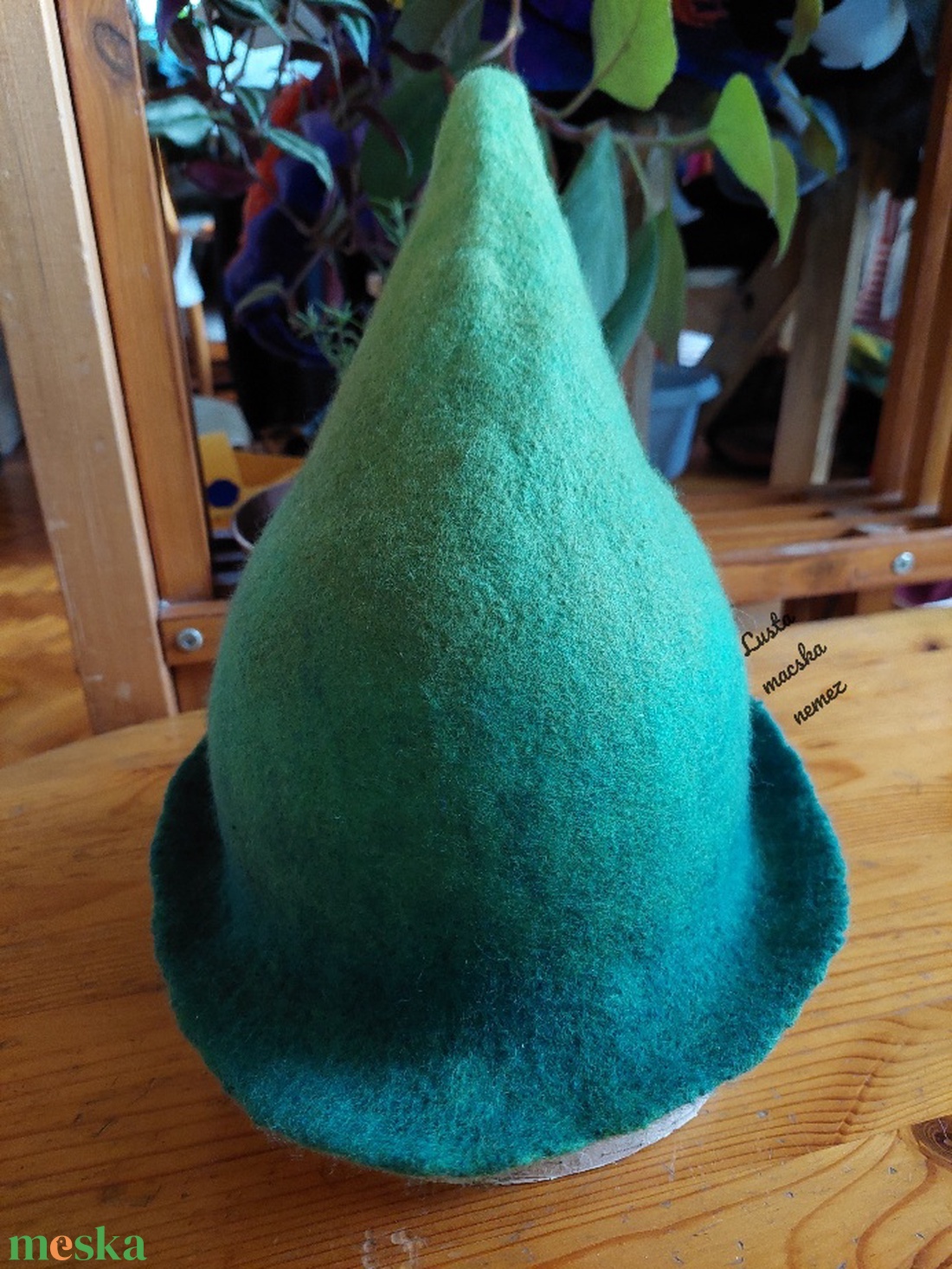 Nemez manó sapka kék virág - ruha & divat - sál, sapka, kendő - kalap - Meska.hu