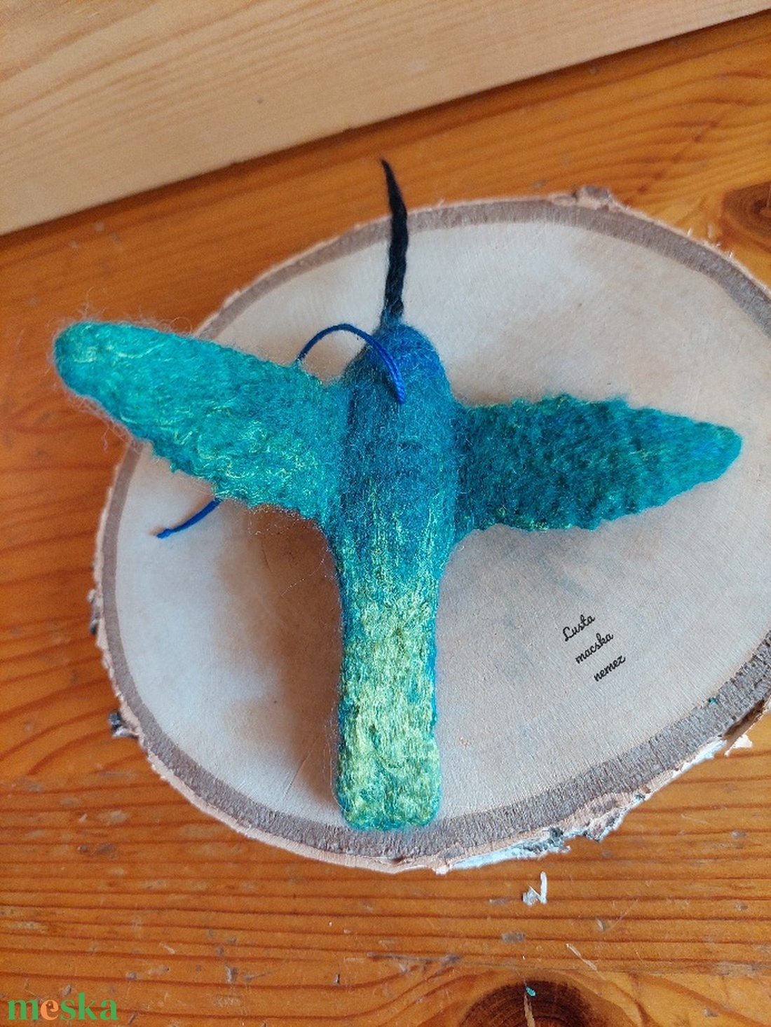 Nemez kolibri kék - otthon & életmód - dekoráció - ajtó- és ablak dekoráció - ablakdísz - Meska.hu