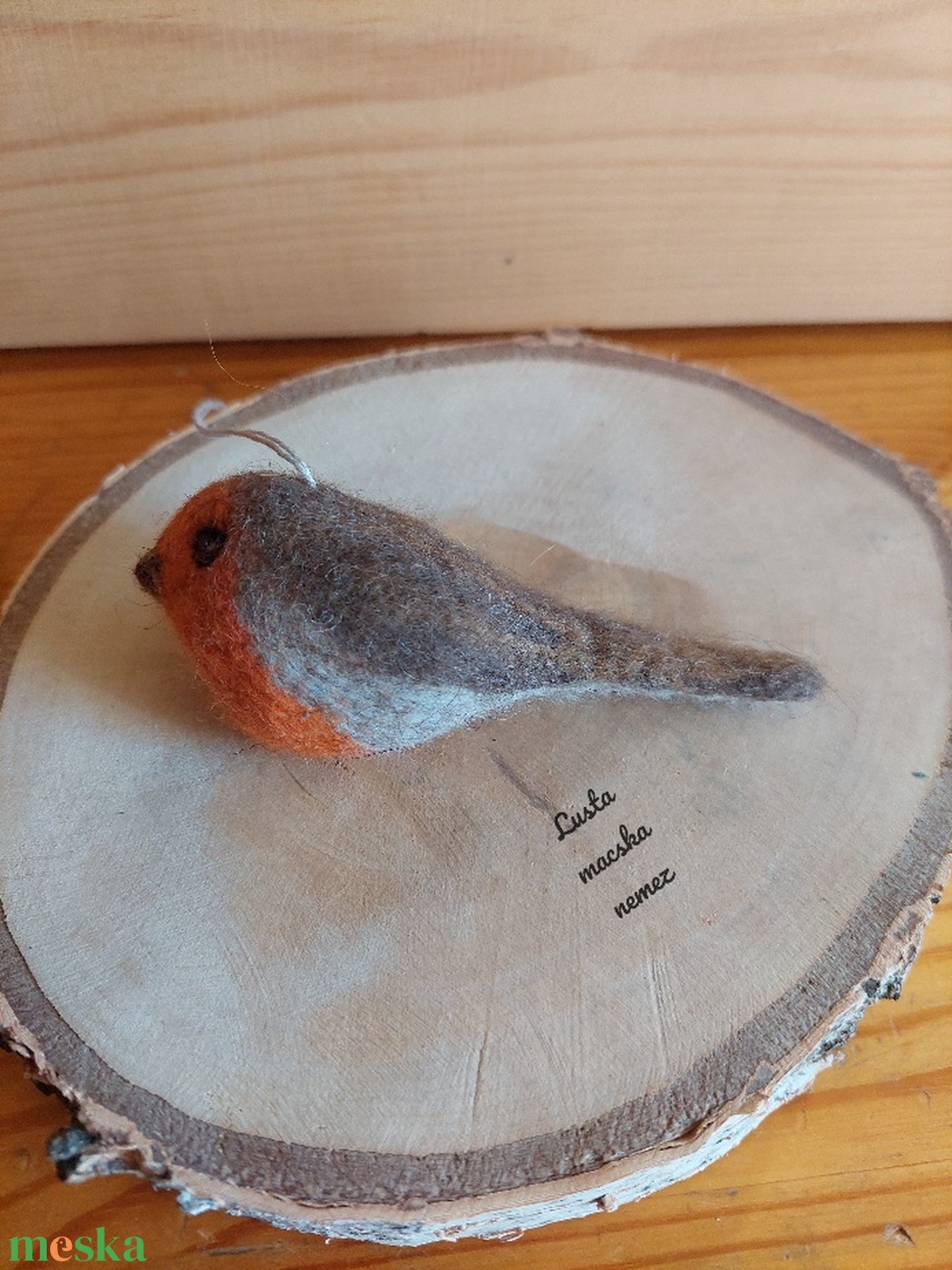 Nemez vörösbegy - otthon & életmód - dekoráció - ajtó- és ablak dekoráció - ajtódísz & kopogtató - Meska.hu