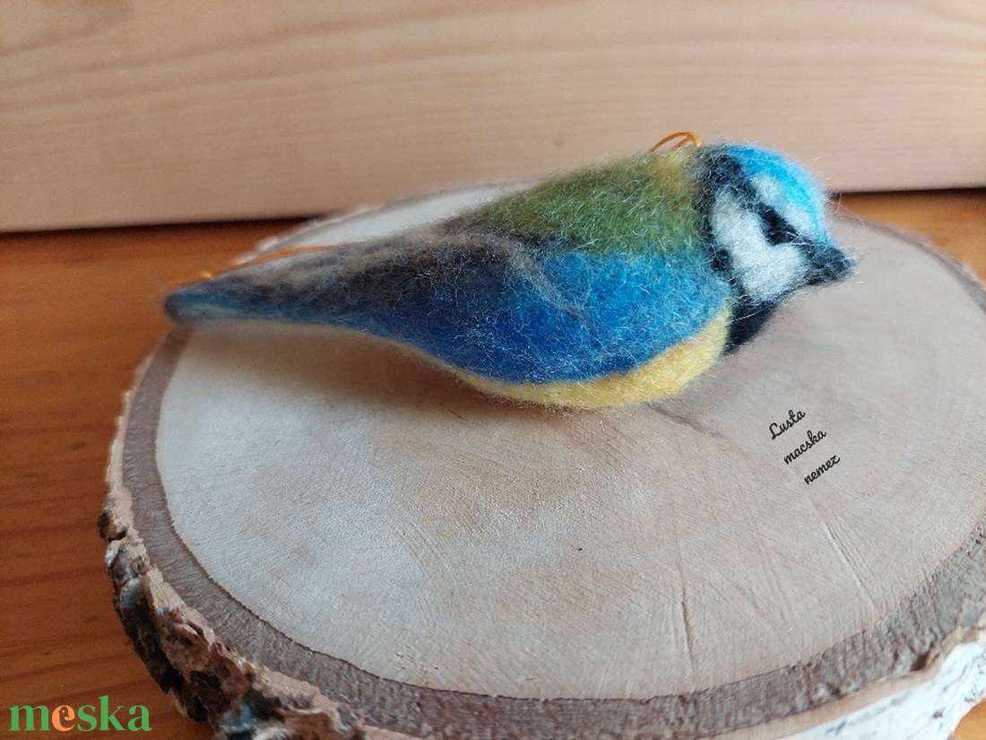 Nemez kék cinege - otthon & életmód - dekoráció - ajtó- és ablak dekoráció - ablakdísz - Meska.hu