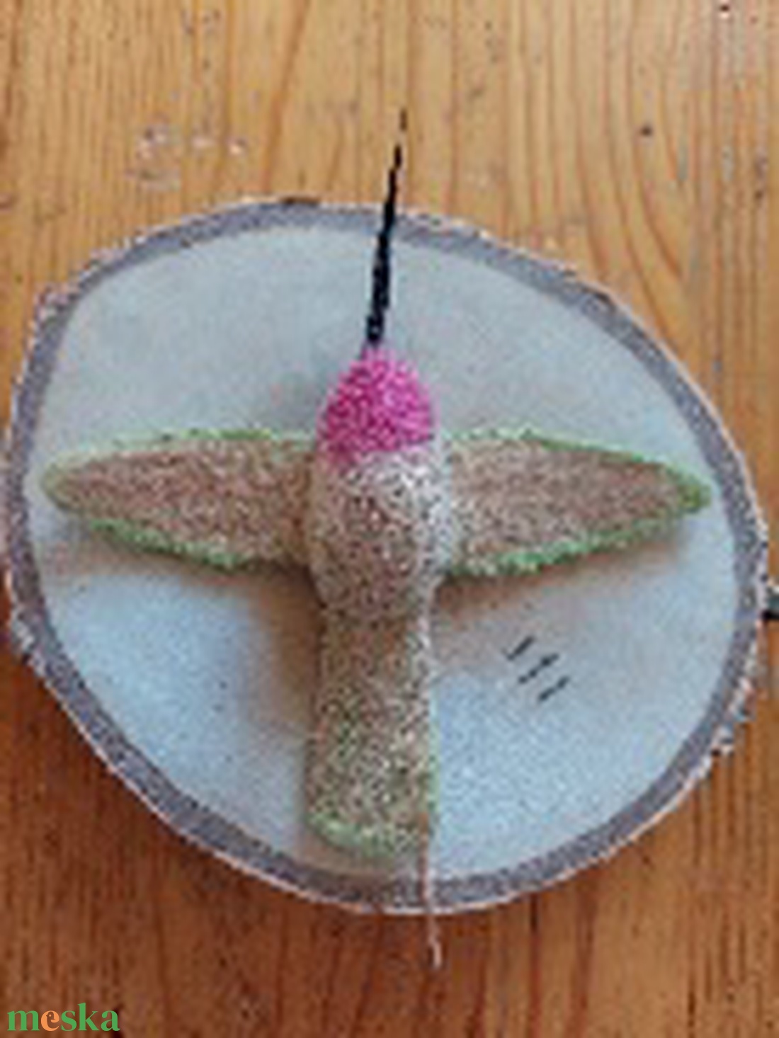 Nemez kolibri rózsaszín zöld - otthon & életmód - dekoráció - ajtó- és ablak dekoráció - ablakdísz - Meska.hu