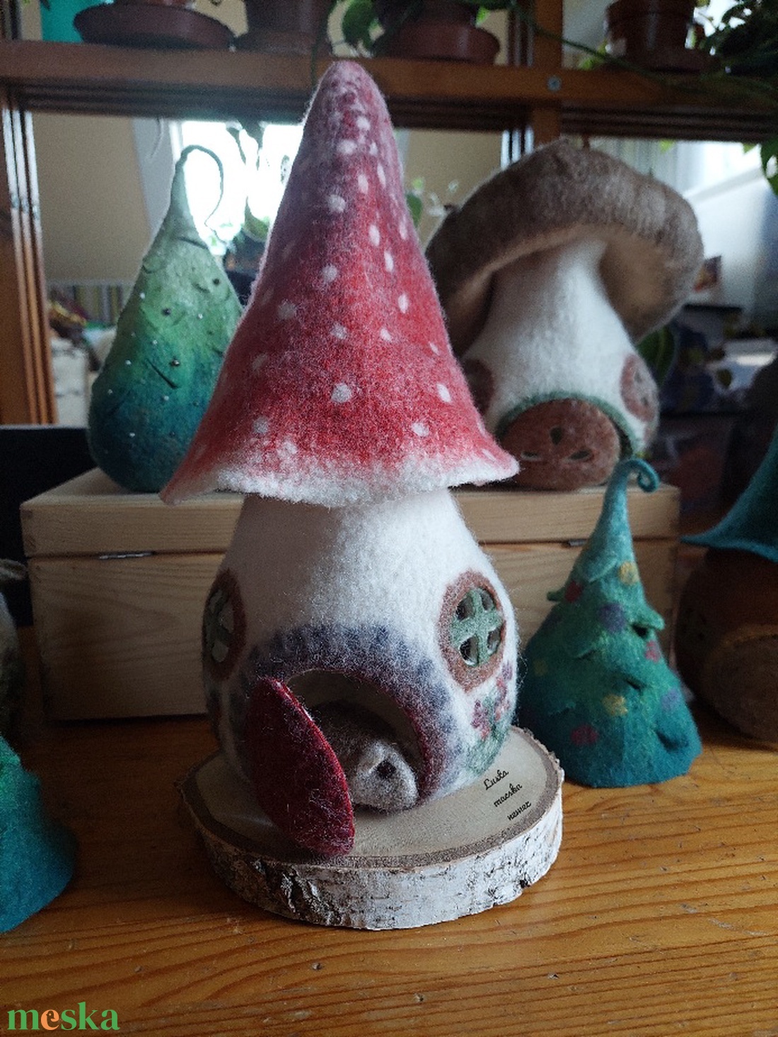 Nagy gomba játszóház piros kalappal - játék & sport - baba & babaház - babaház - Meska.hu