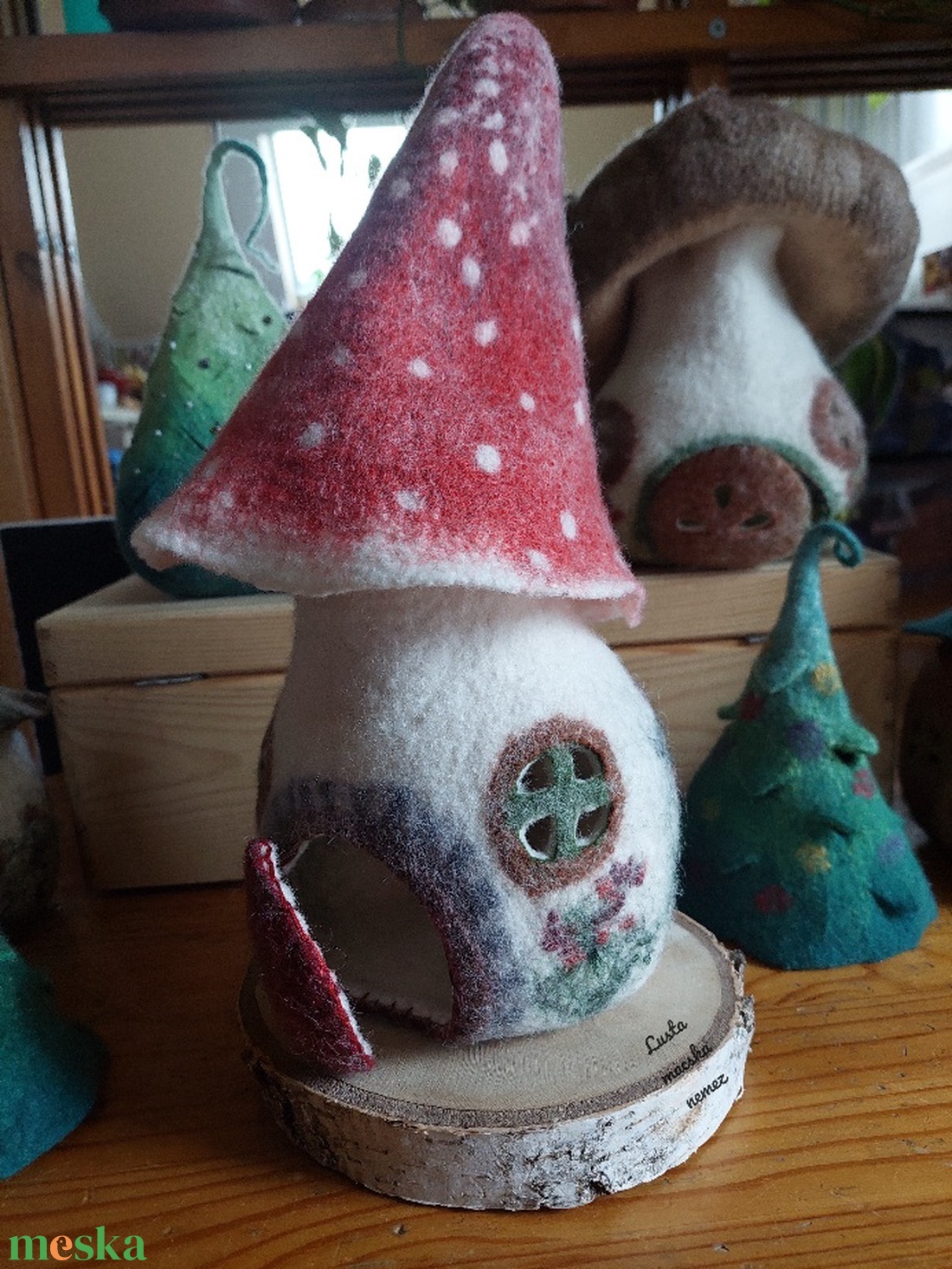 Nagy gomba játszóház piros kalappal - játék & sport - baba & babaház - babaház - Meska.hu