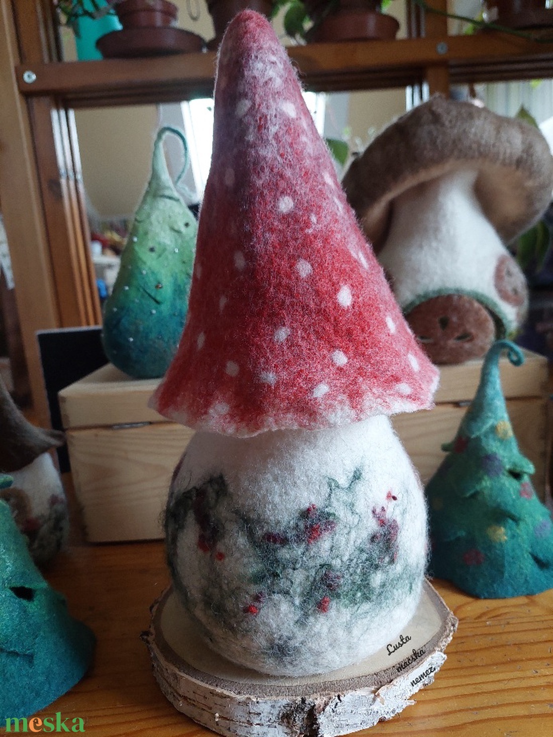 Nagy gomba játszóház piros kalappal - játék & sport - baba & babaház - babaház - Meska.hu