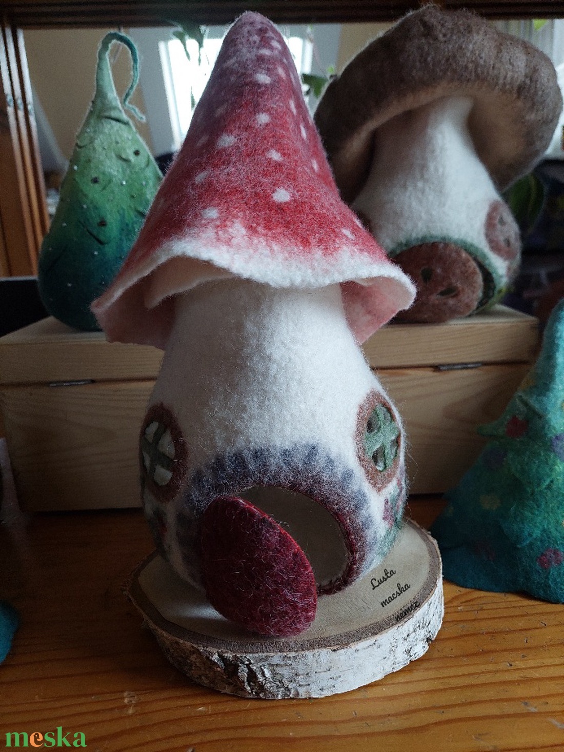 Nagy gomba játszóház piros kalappal - játék & sport - baba & babaház - babaház - Meska.hu