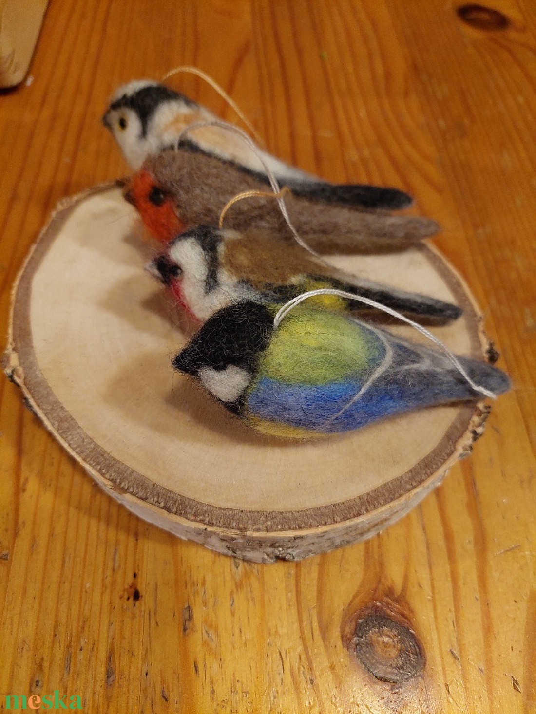 Nemez madárkák csomag 4db - otthon & életmód - dekoráció - ajtó- és ablak dekoráció - ablakdísz - Meska.hu