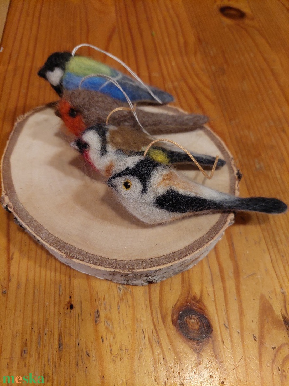 Nemez madárkák csomag 4db - otthon & életmód - dekoráció - ajtó- és ablak dekoráció - ablakdísz - Meska.hu