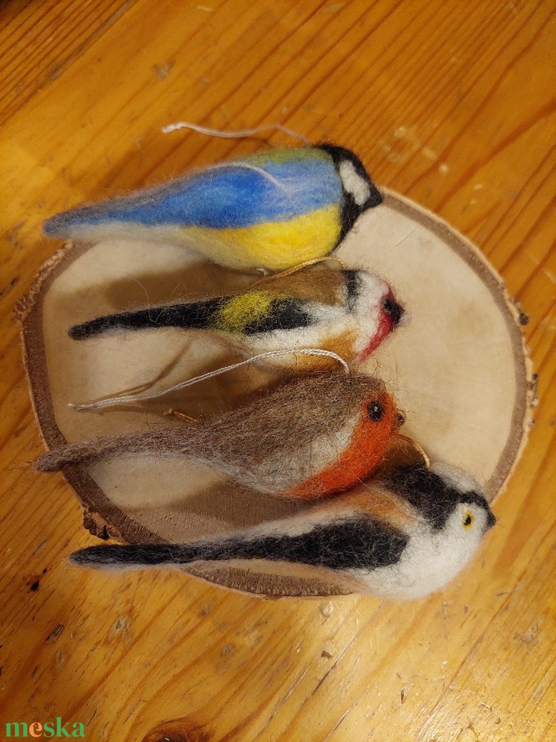 Nemez madárkák csomag 4db - otthon & életmód - dekoráció - ajtó- és ablak dekoráció - ablakdísz - Meska.hu