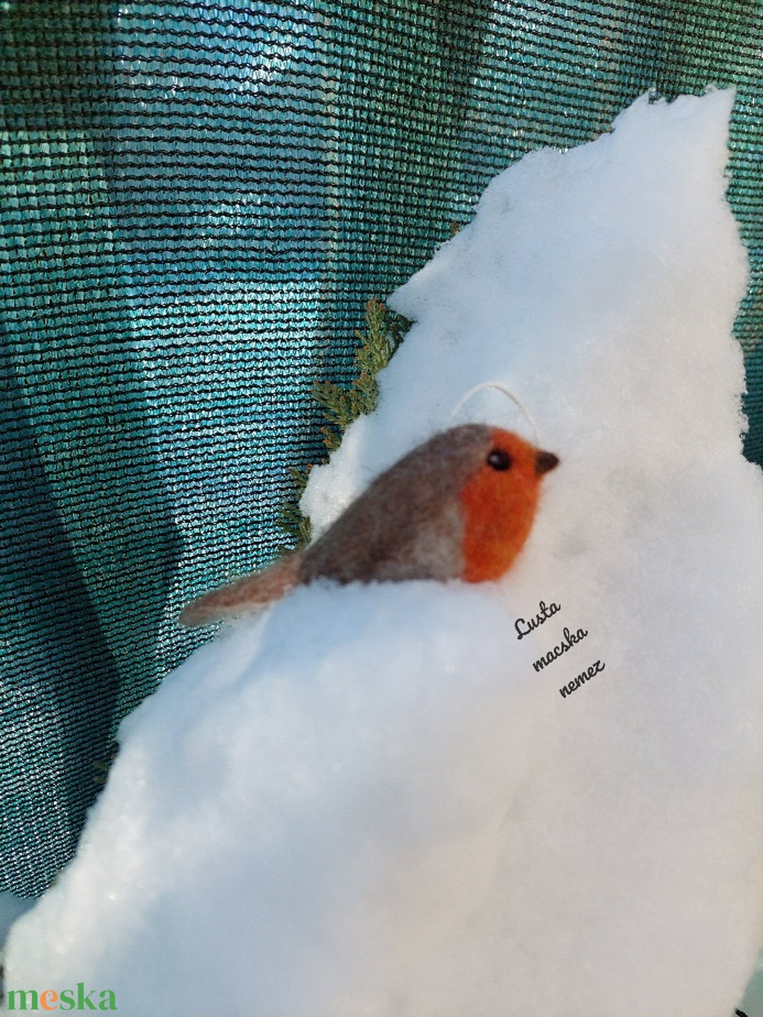 Nemez vörösbegy - otthon & életmód - dekoráció - ajtó- és ablak dekoráció - ajtódísz & kopogtató - Meska.hu