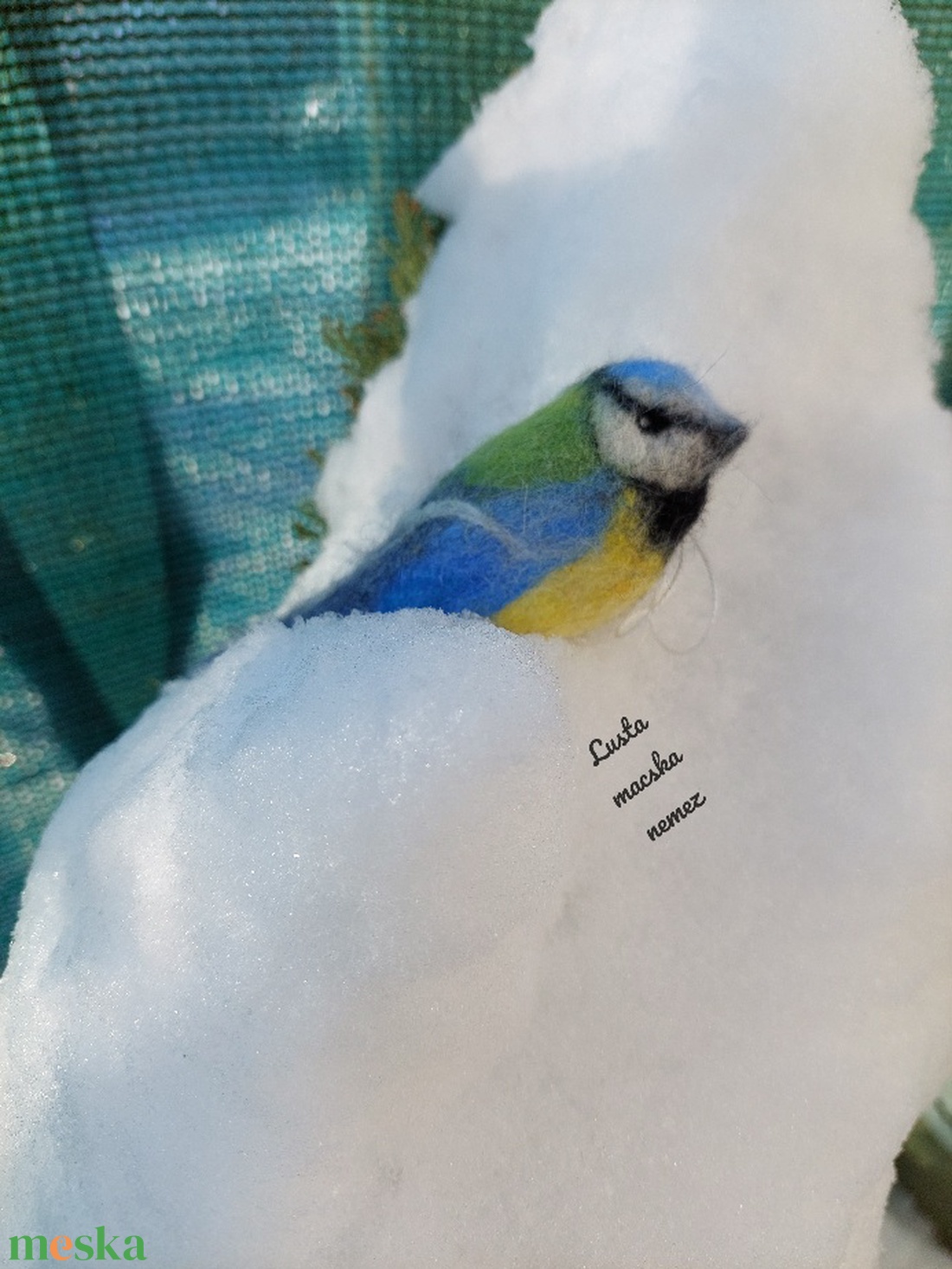 Nemez kék cinege - otthon & életmód - dekoráció - ajtó- és ablak dekoráció - ablakdísz - Meska.hu