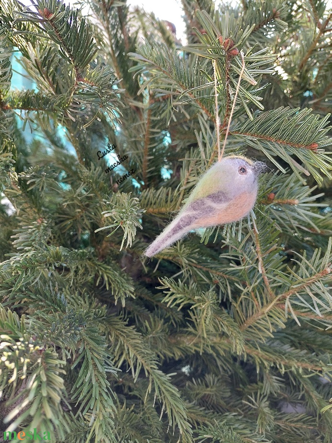 Nemez sárgafejű királyka - otthon & életmód - dekoráció - ajtó- és ablak dekoráció - ablakdísz - Meska.hu