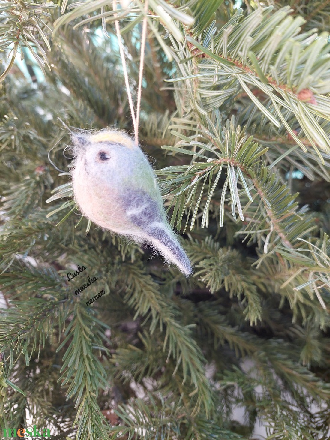 Nemez sárgafejű királyka - otthon & életmód - dekoráció - ajtó- és ablak dekoráció - ablakdísz - Meska.hu