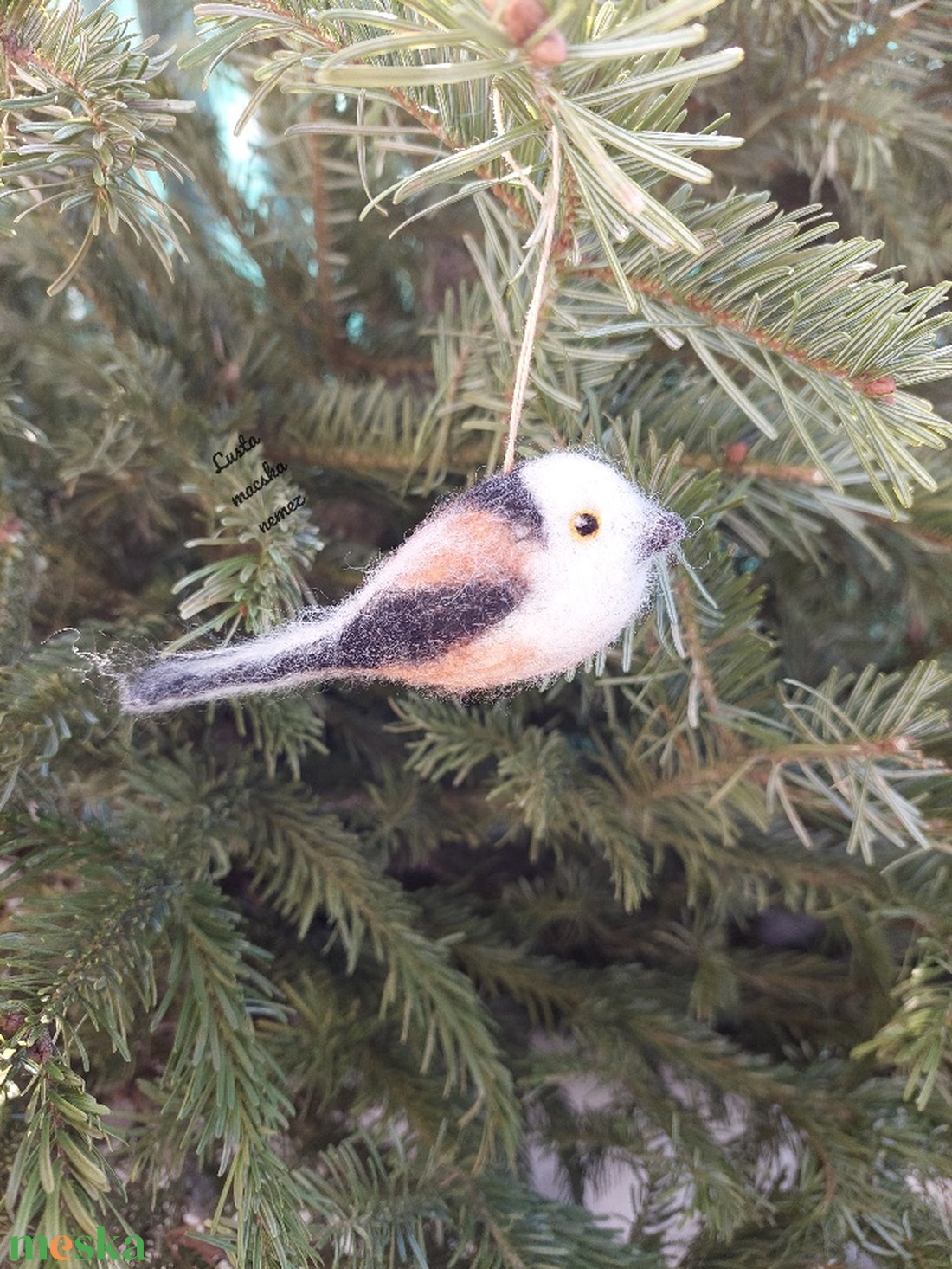 Nemez őszapó fehér fejű - otthon & életmód - dekoráció - ajtó- és ablak dekoráció - ablakdísz - Meska.hu