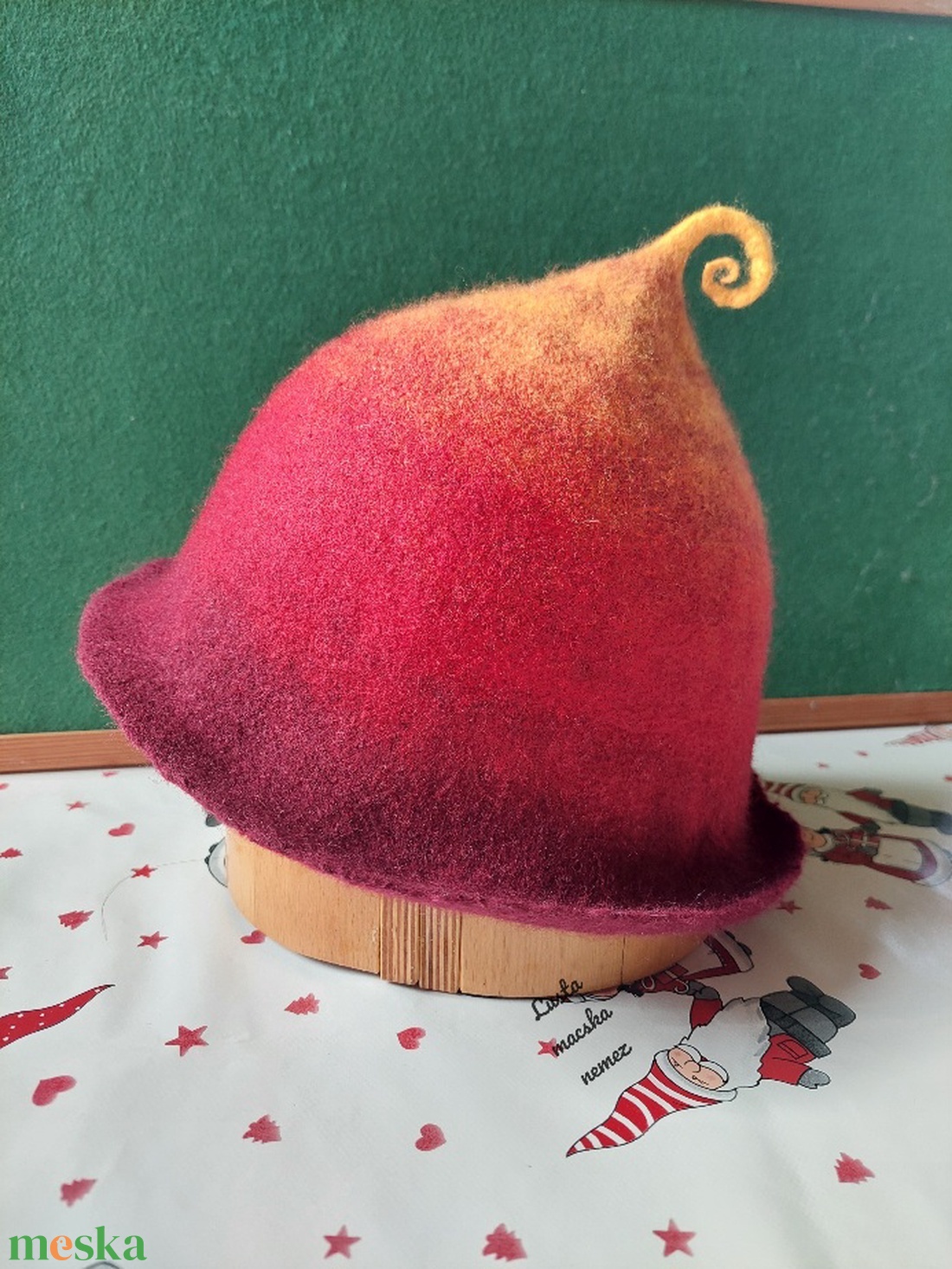 Nemez manó szauna sapka - ruha & divat - sál, sapka, kendő - kalap - Meska.hu