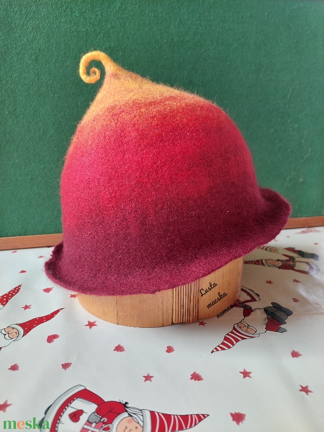 Nemez manó szauna sapka - ruha & divat - sál, sapka, kendő - kalap - Meska.hu